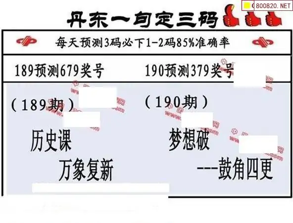 25190期: 福彩3D丹东全图分析