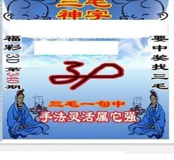 25340期: 三毛3D精品图谜