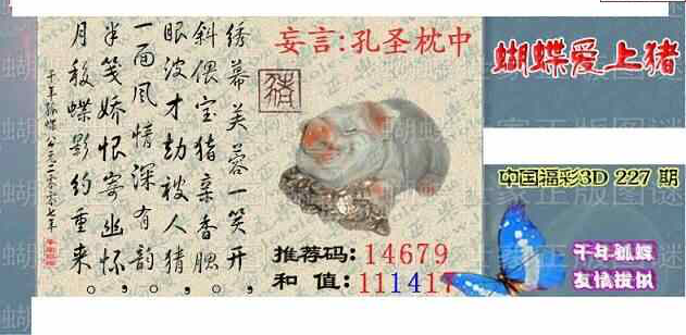 24227期: 3D蝴蝶世家蝴蝶彩图