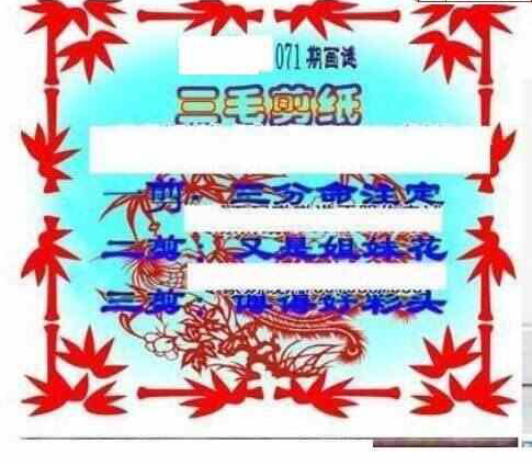 24071期: 三毛3D精品图谜