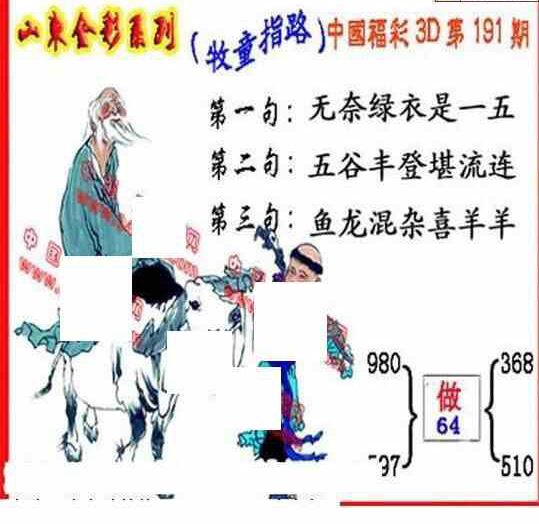 24191期: 福彩3D丹东全图分析