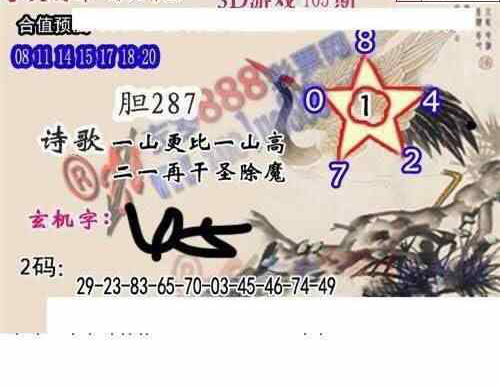 24105期: 白老3D杀码图版