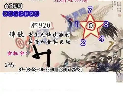 25083期: 白老3D杀码图版