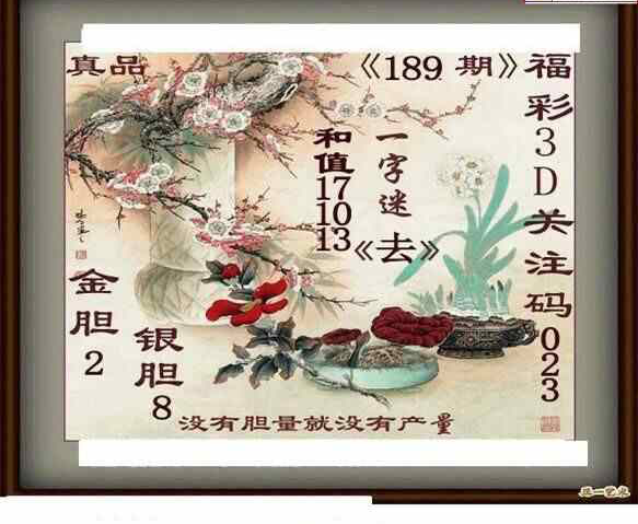 24189期: 白老3D杀码图版