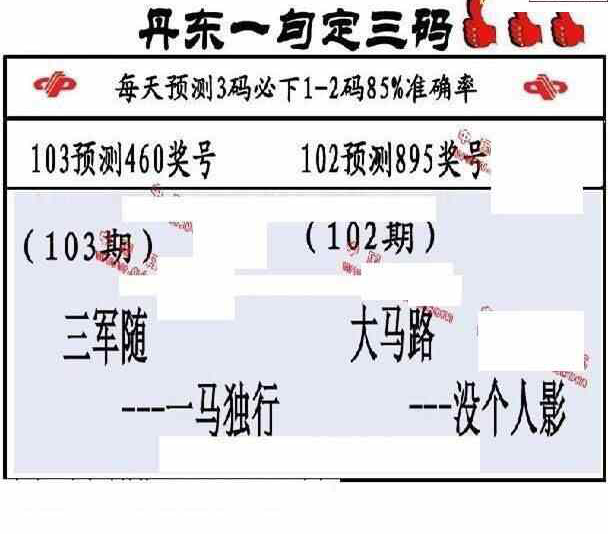 24103期: 福彩3D丹东全图分析