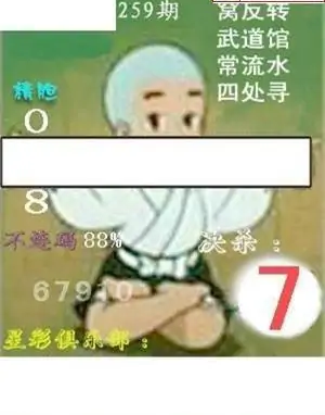 25259期: 白老3D杀码图版