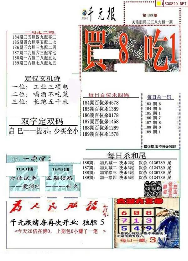 25189期: 福彩3D全套图版参考