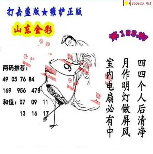 25188期: 福彩3D丹东全图分析