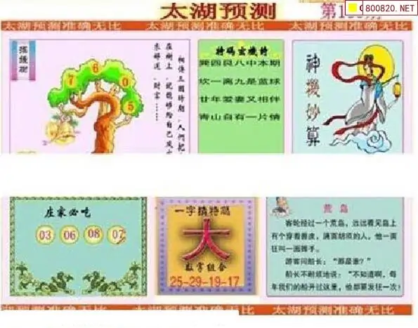 25158期: 太湖图福彩3D精品预测