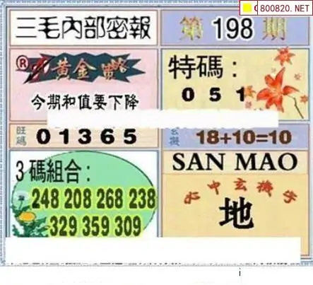 25198期: 三毛3D精品图谜