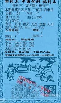 25313期: 福彩3D红黄蓝报