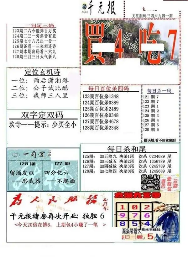 25128期: 福彩3D全套图版参考