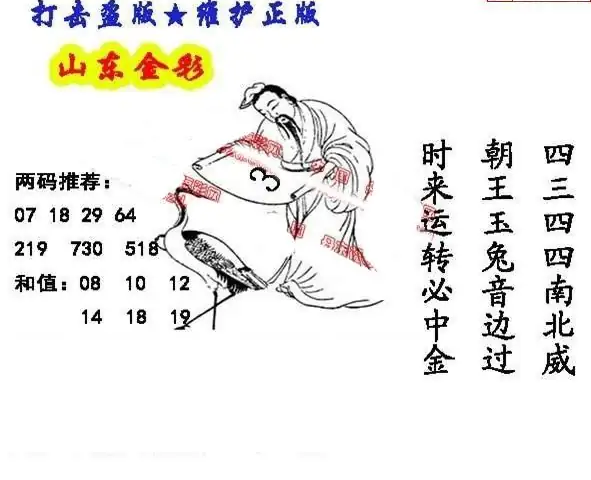 25073期: 福彩3D丹东全图分析