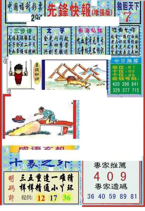 25294期: 福彩3D丹东全图分析