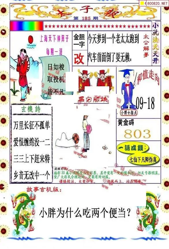 25185期: 福彩3D丹东全图分析