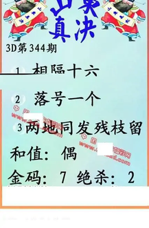 25344期: 福彩3D丹东全图分析