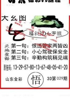 26029期: 福彩3D丹东全图分析