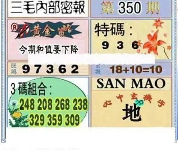 25350期: 三毛3D精品图谜