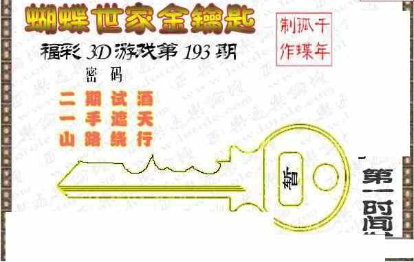 24193期: 3D蝴蝶世家蝴蝶彩图