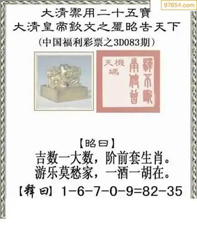 福彩3D26083期天中全套预测分析图