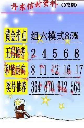 25073期: 福彩3D丹东全图分析