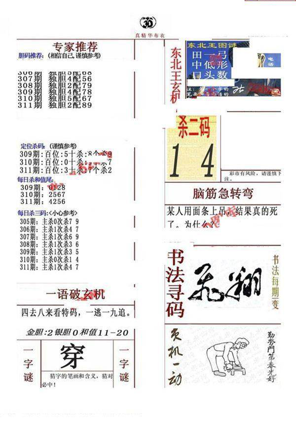24311期: 福彩3D全套图版参考