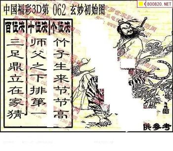 福彩3D 26062期佐罗图一掌经预测图