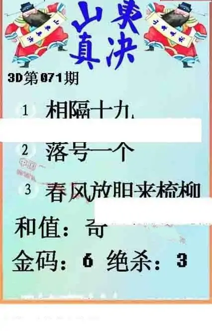 25071期: 福彩3D丹东全图分析