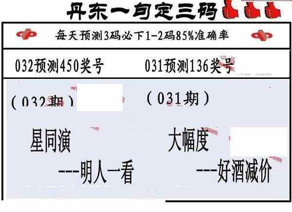 25032期: 福彩3D丹东全图分析