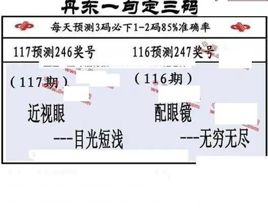 25117期: 福彩3D丹东全图分析
