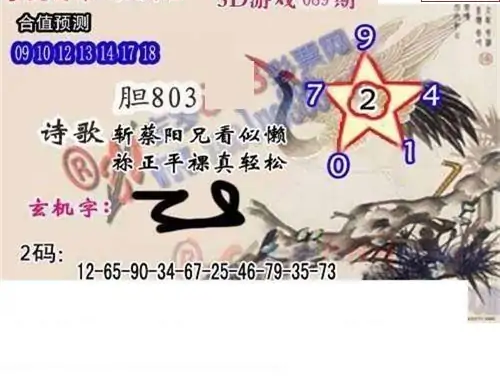 25089期: 白老3D杀码图版