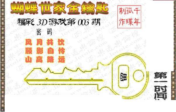 25003期: 3D蝴蝶世家蝴蝶彩图