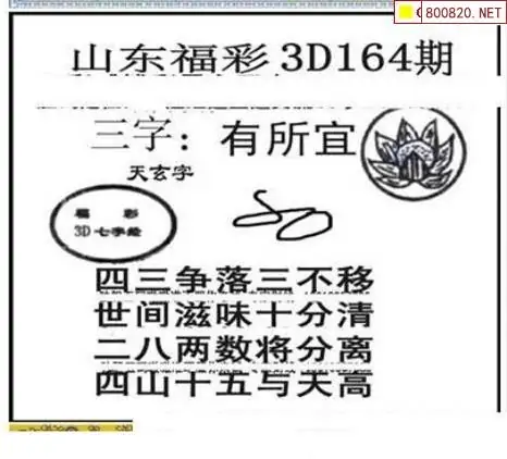 25164期: 三毛3D精品图谜