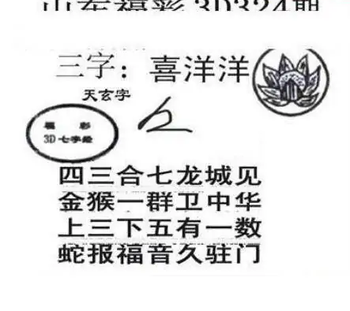 25324期: 三毛3D精品图谜