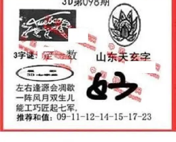 26098期: 福彩3D丹东全图分析