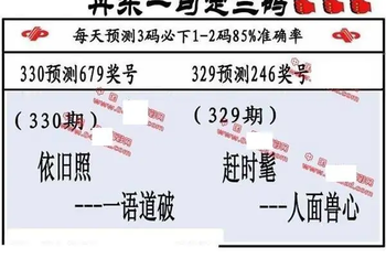 25330期: 福彩3D丹东全图分析