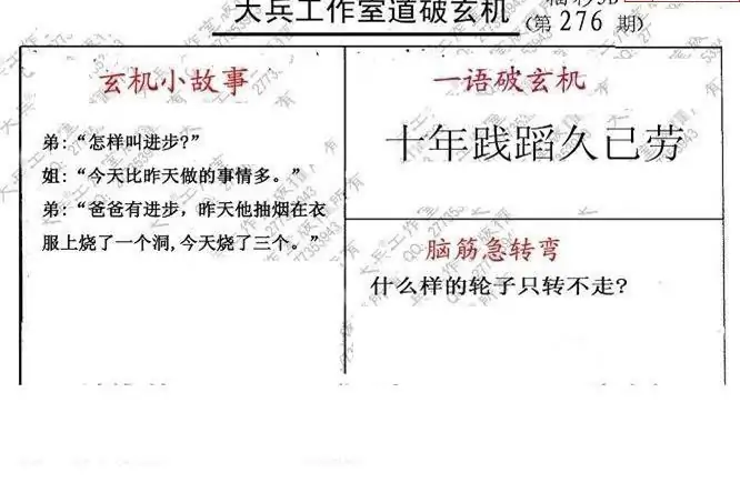 25276期: 大兵福彩3D黄金报图版