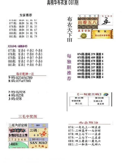 26081期: 福彩3D全套图版参考