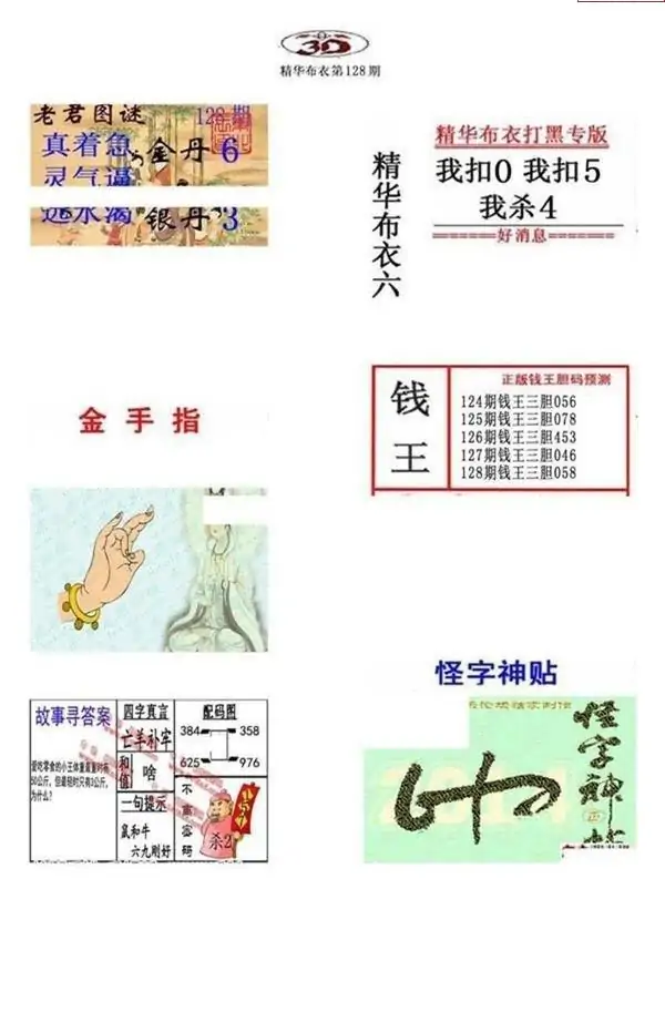 25128期: 福彩3D全套图版参考
