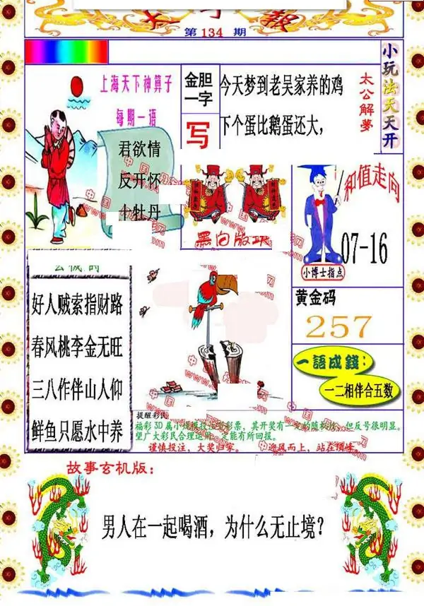 25134期: 福彩3D丹东全图分析