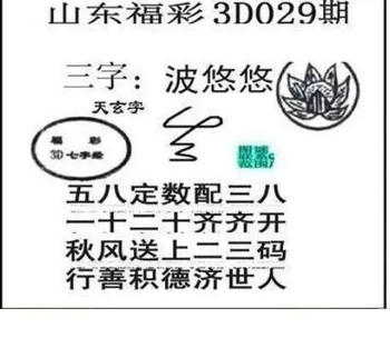 26029期: 三毛3D精品图谜