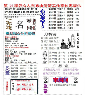 26105期: 福彩3D全套图版参考