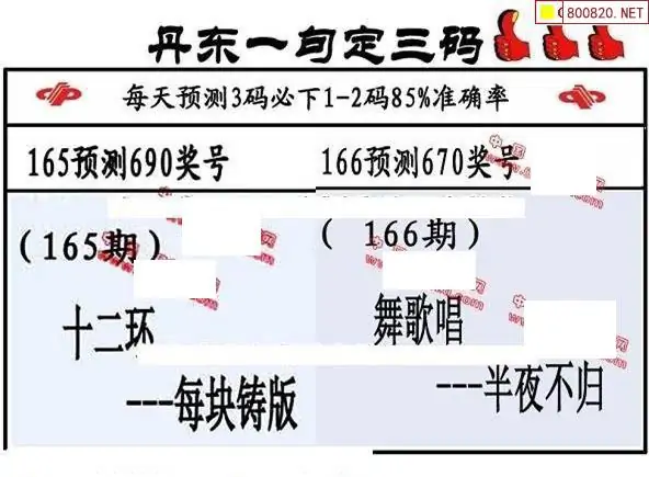 25166期: 福彩3D丹东全图分析
