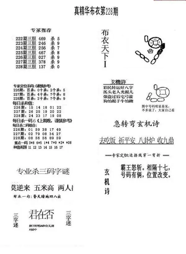 25228期: 福彩3D全套图版参考