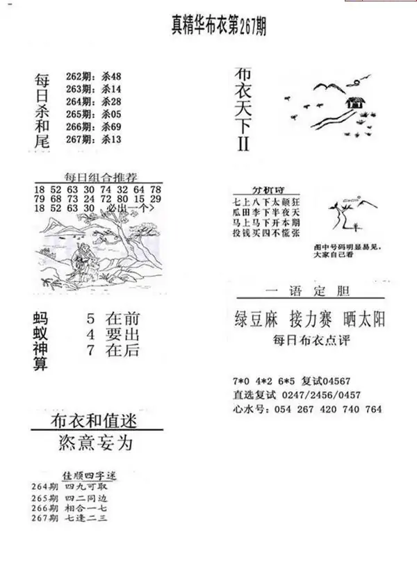25267期: 福彩3D全套图版参考
