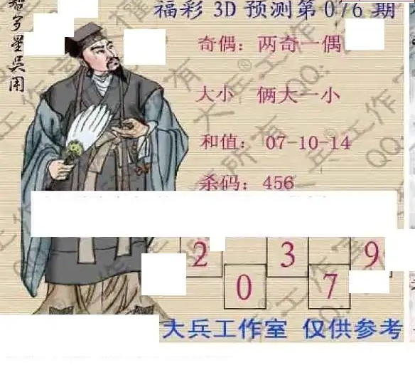 25076期: 大兵福彩3D黄金报图版