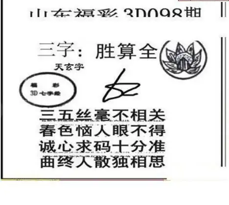 25098期: 三毛3D精品图谜