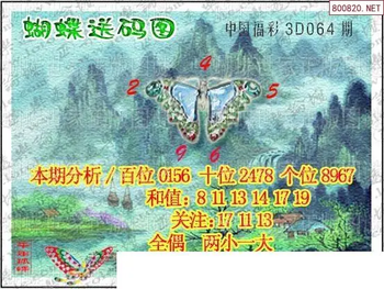 26064期: 3D蝴蝶世家蝴蝶彩图