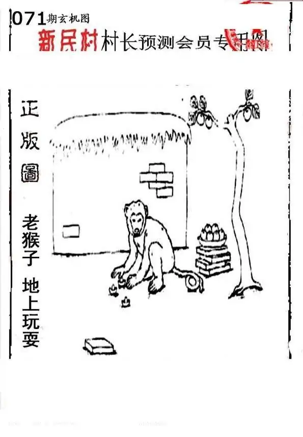 25071期: 老村长福彩3D天天图谜