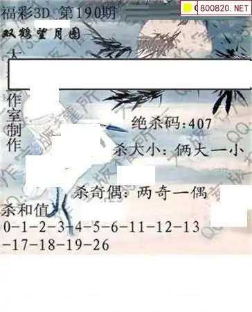 25190期: 大兵福彩3D黄金报图版